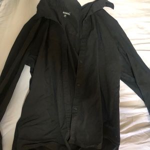 Black button down shirt